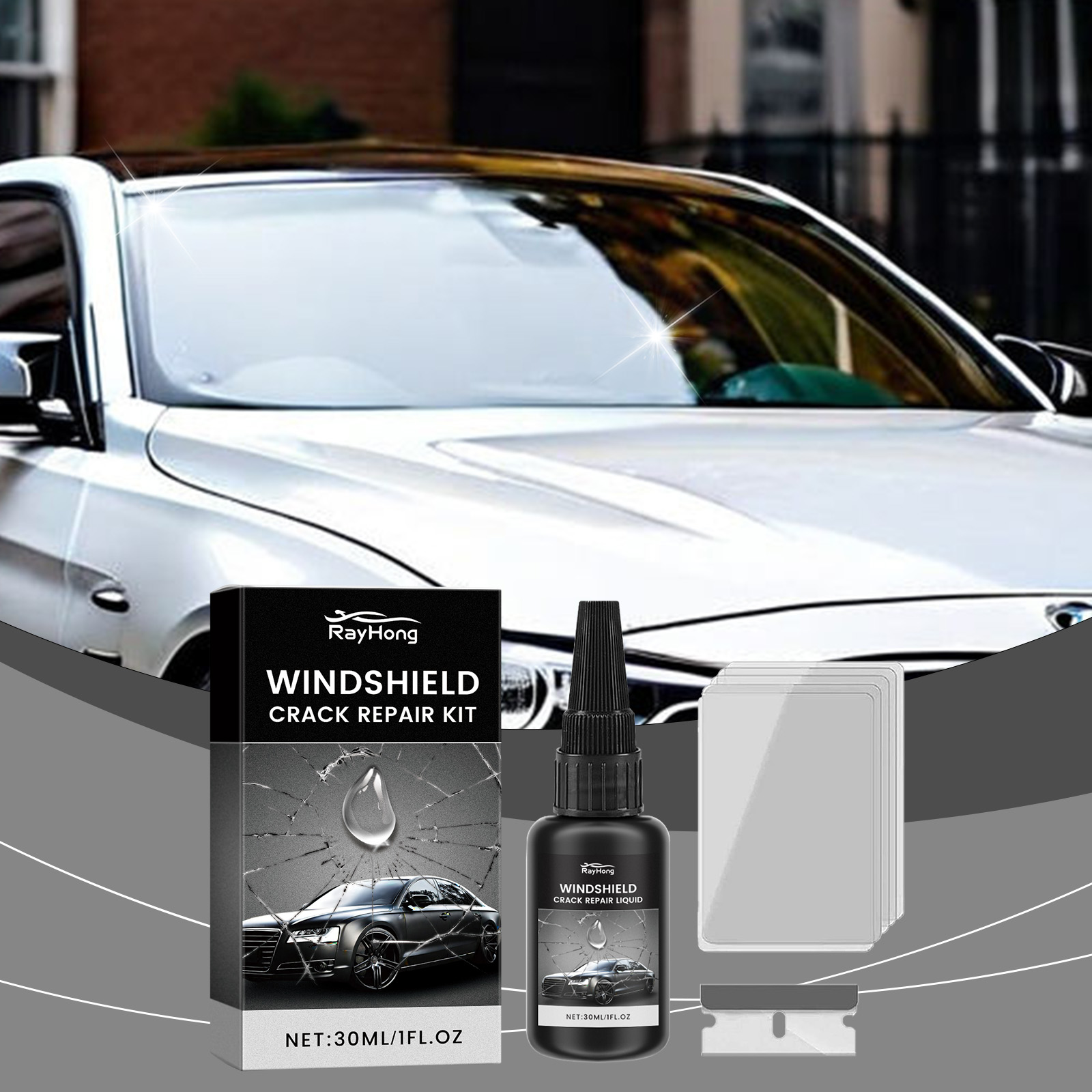 Liquid Uv Glue Kit - Lem untuk Perbaikan Kaca Depan –